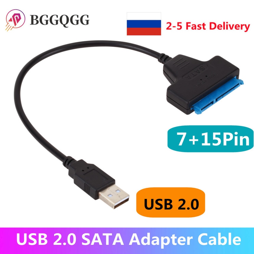SATA-USB 2.0 ̺ 2.5 &&ܺ HDD SSD ϵ ̺ SATA 3 7 + 15  22  , USB 2.0-Sata III ڵ SATA 